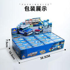 305-Pieces 16 In 1 City Police Helicopter Car Building Blocks