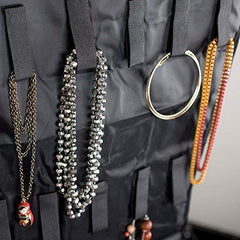 Hanging Jewelry Organizer Bag Black 9inch