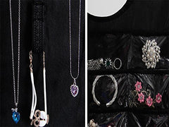 Hanging Jewelry Organizer Bag Black 9inch