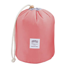 Travel Cosmetic Barrel Makeup Bag Pink