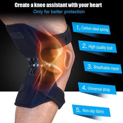 Walk Fit Power Knee Booster, Knee Brace Lift Joint Support Knee Pads Upgrade Spring Brace Rebound Booster,Power Knee Stabilizer Protector Band for Mountaineering Deep Care Squat Gym Training