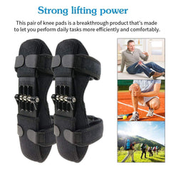 Walk Fit Power Knee Booster, Knee Brace Lift Joint Support Knee Pads Upgrade Spring Brace Rebound Booster,Power Knee Stabilizer Protector Band for Mountaineering Deep Care Squat Gym Training