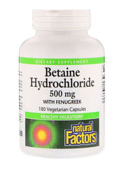 Betaine Hydrochloride With Fenugreek - 180 Capsules