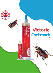 Victoria Cockroach Gel Bait, 2Tubes x 30grams, 2 Plunger and 2 Tips, German Cockroach Insect Pest Control, Indoor and Outdoor Use, Cockroach destroyer Gel