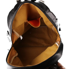 Synthetic Leather Zipper Closure Backpack