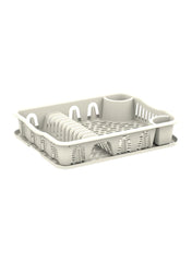 Large Plastic Dish Rack With Drainer Off White