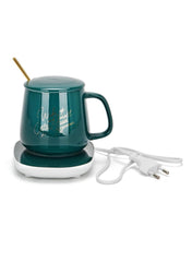 Ceramic Mug & Spoon Set W Warmer 350 Ml