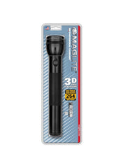 Maglite Heavy-Duty 3-Cell D Flashlight Black 45 Lumen S3D016