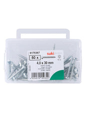 Zinc Plated Steel Chipboard Screw 4 X 30 Mm Pack Of 50
