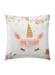 Atmosphera Polyester Unicorn Cushion W Pompoms 39 x 19 x 39cm