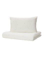 Duvet Cover 1 Pillowcase For Cot White 110x125cm And 35x55cm