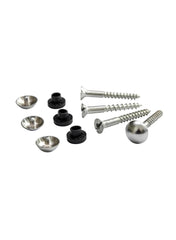 Steel Mirror Dome Screw Pack 4 x 35mm 4Pcs