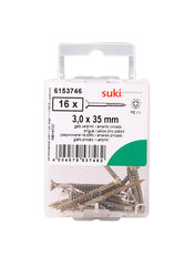 6153746 Chipboard Screws 4 X 0 3 Cm Pack Of 16