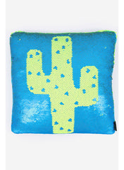 Magic Sequin Reveal Pillow Blue Combo