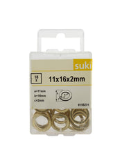 Steel Hinge Rings Pack 1.1 X 1.6 X 0.2 Cm 18 Piece