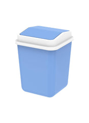 Cosmoplast Plastic Swivel Waste Bin With Swing Lid 15 L Sky Blue