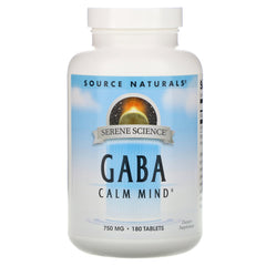 Serene Science GABA Dietary Supplement 750mg - 180 Capsules