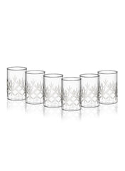 Borosilicate Cut Glass Tumbler Set 295ml 6Pcs