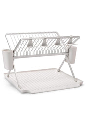 Brabantia Sink Side Aluminum And Plastic Large Foldable Dish Drying Rack 42 x 51 x 33 Cm Light Gray