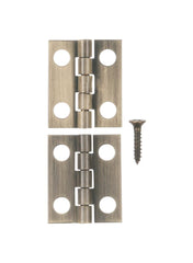 Antique Brass Narrow Hinge Pack 1.90cm 2Pcs
