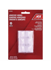 Ace Adhesive Hooks 2.5 x 2.5cm 6Pcs