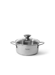 Bambino Stainless Steel Cooking Pot W Glass Lid 14cm