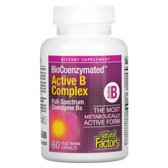 BioCoenzymated Active B Complex Dietary Supplement - 60 Capsules