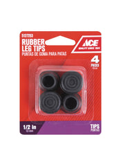 Rubber Leg Tips Pack 1.27cm 4Pcs