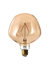Bell Shaped Brown Clear Glass