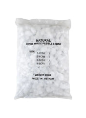 Natural Snow White Pebble Pack 2 4cm 20Kg