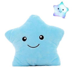 Star LED Cushion Cotton Blue 37x32x10centimeter