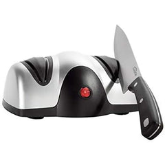 Electric Knife Sharpener, 2 Stages, Multi Color, Plastic Material