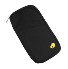 Travel Trip Passport Credit ID Card Cash Wallet Purse Holder Document Bag For Men Women (Black)