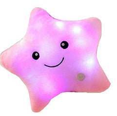 Smiling Star Shaped Cushion Cotton White/Black