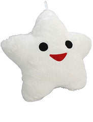 LED Night Twinkle Star Shape Plush Pillow Blue