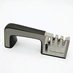 4-in-1 Knife/Scissor Sharpener Ceramic Whetstone Tool Black/Silver/Grey 23x 8centimeter - Telemall UAE