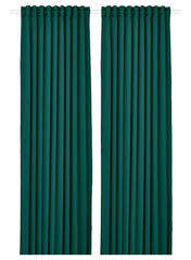 Block Out Curtains 1 Pair Dark Turquoise 145x300 Cm