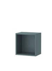 Wall mounted shelving unit grey turquoise