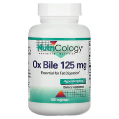 Ox Bile Dietary Supplement 125mg - 180 Vegi Capsules