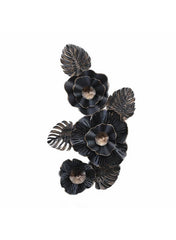 Flora Metal Wall Decor Black 92 X 49 Cm