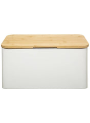 Metal Bread Box With Bamboo Cutting Board 37 x 22.5 x 23.5cm