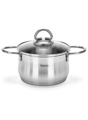 Monica Stainless Steel Stockpot W Glass Lid 16cm