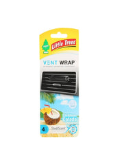 Little Trees Vent Wrap Car Air Freshener Caribbean Colada Pack Of 4