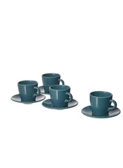 Cup With Saucer Glossy Dark Turquoise