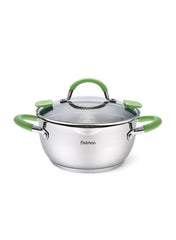 Fissman Charlotte Stainless Steel Stockpot W/Glass Lid 18cm