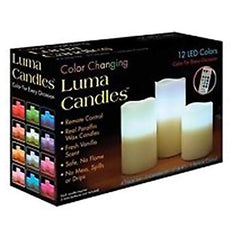 Luma 12 Color Changing Candles Real Wax Flameless with Remote Control Timer