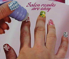 Professional Nail Art Stamping Nail Polish Kit Purple