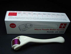 Derma Roller With Micro Needles White/Pink 0.5millimeter