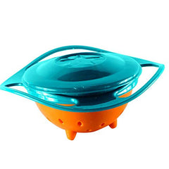 Baby Kids Feeding Bowl Cute Baby Gyro Bowl Universal 360 Rotate Spill-Proof Bowl