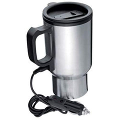 Travel Heated Thermos Coffee Mug Cup With Car Charger